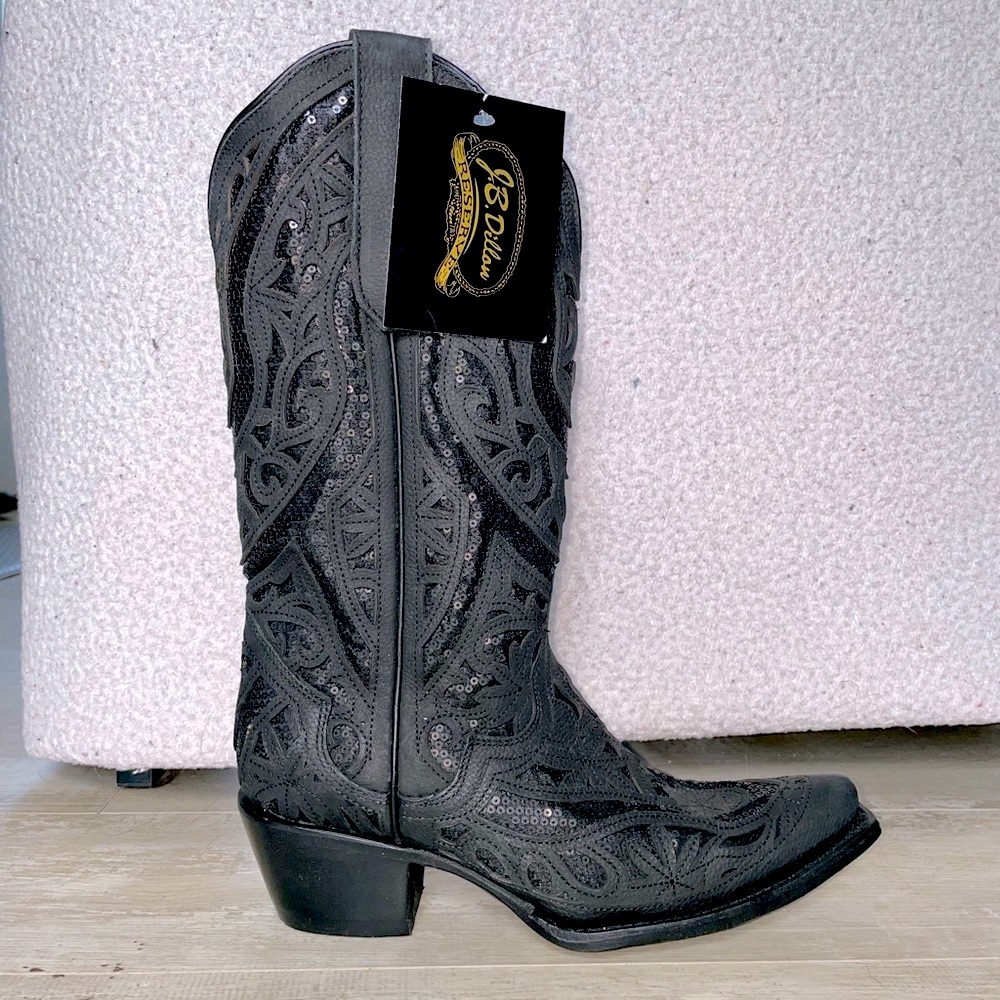 JB Dillon Black Western Boots - size 8